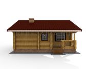 Проект Дом 57 (Небольшой дом с двумя небольшими спальнями, кухней и гостиной, объединенными в одно помещение)